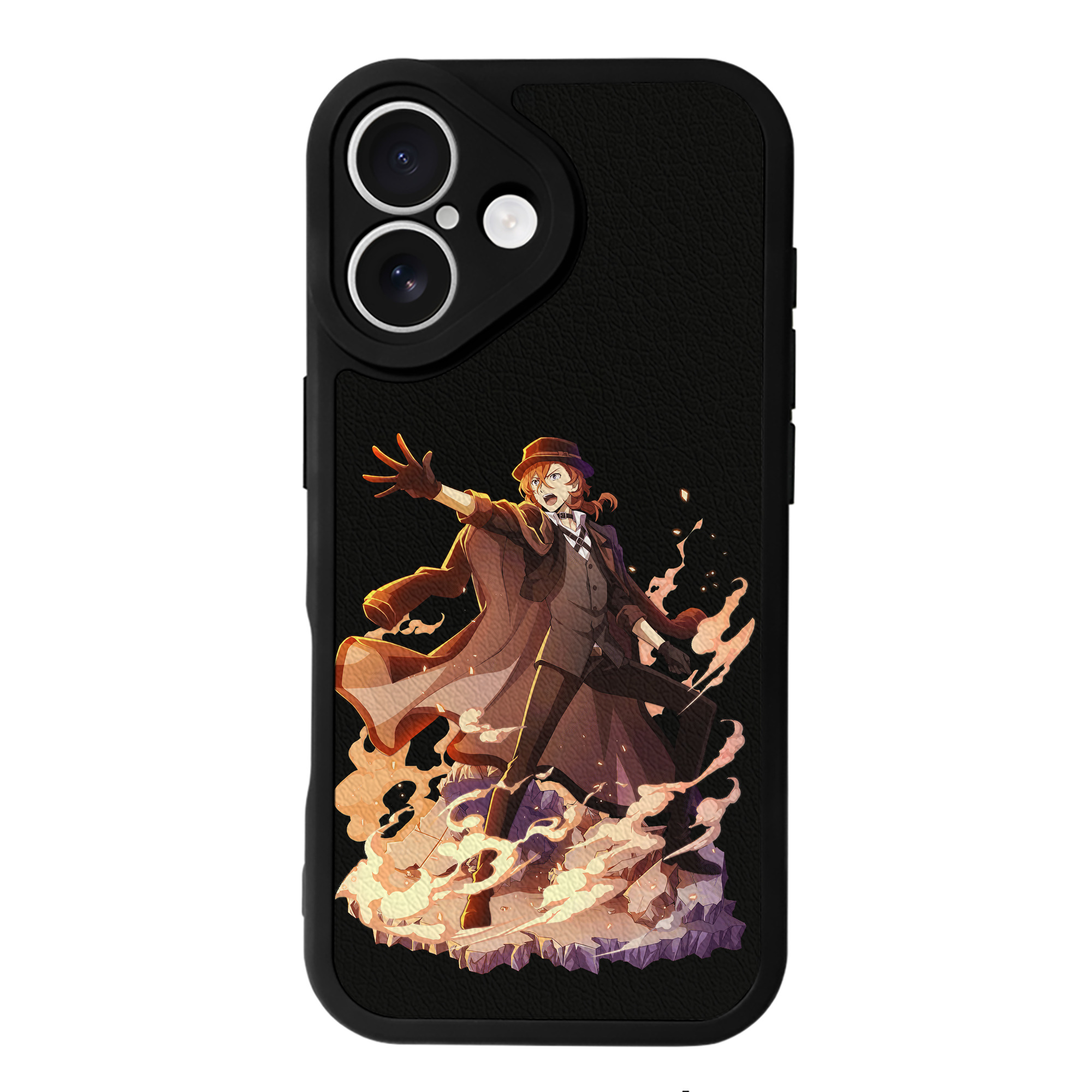（画像用） 文豪ストレイドッグス Bungo Stray Dogs 【iPhone 16シリーズ対応】シリコンスマホケース（レザー調） 材質：シリコン